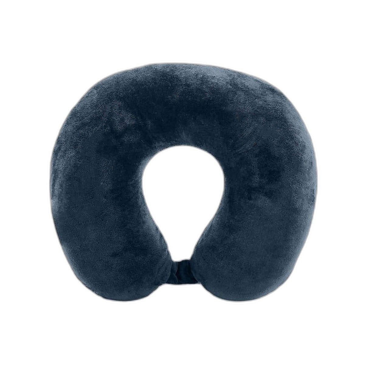 Memory Foam Travel Neck Pillow, Fleece Knit, Navy, One Size