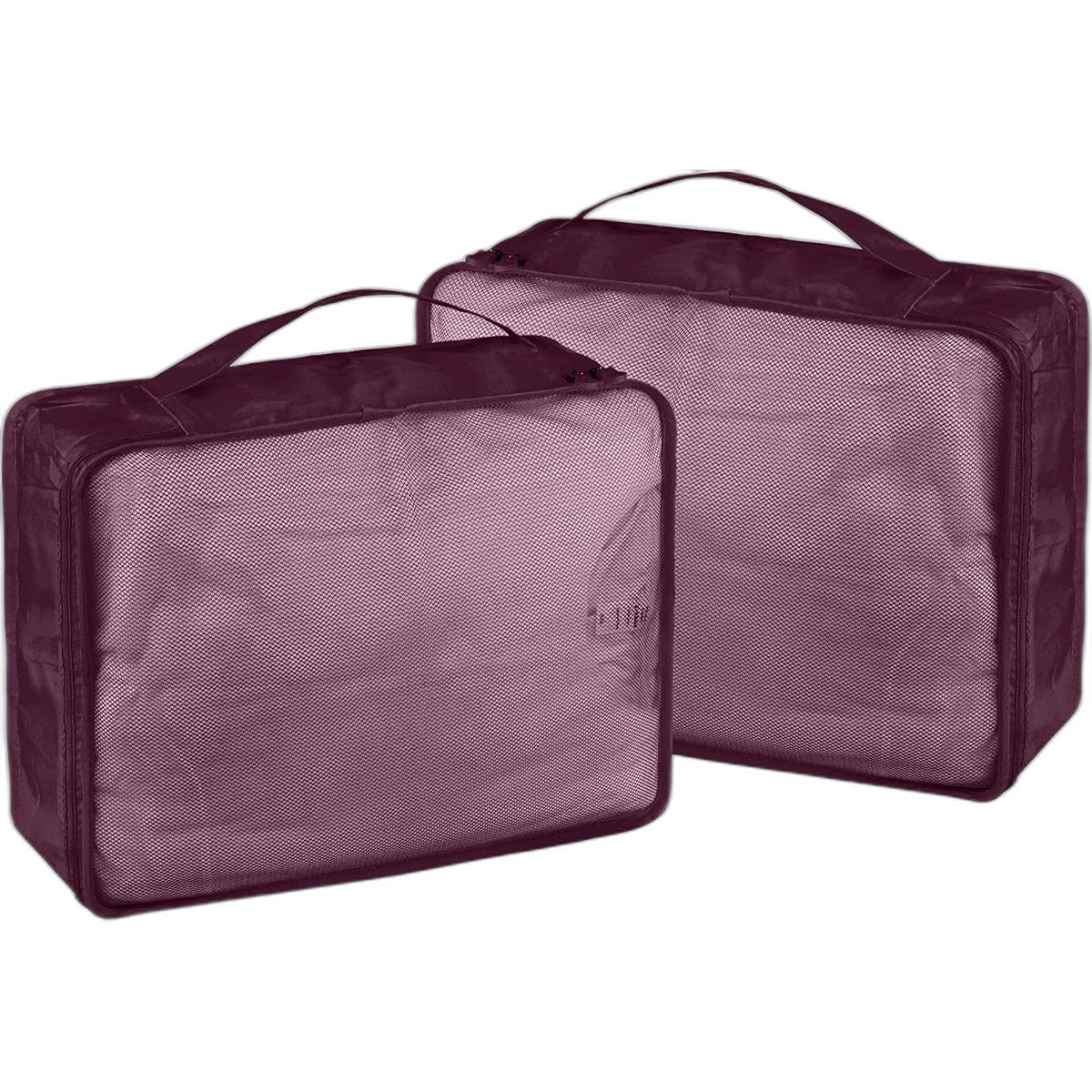 Travel Packing Cubes & Luggage Organizer Set, Large Capacity, Burgundy