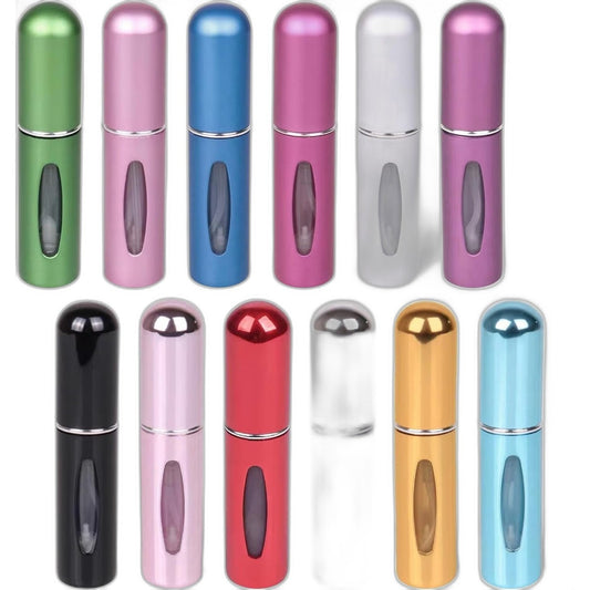 12-Piece Refillable Perfume Atomizer Travel Spray Bottles, 5 ml, Multicolor