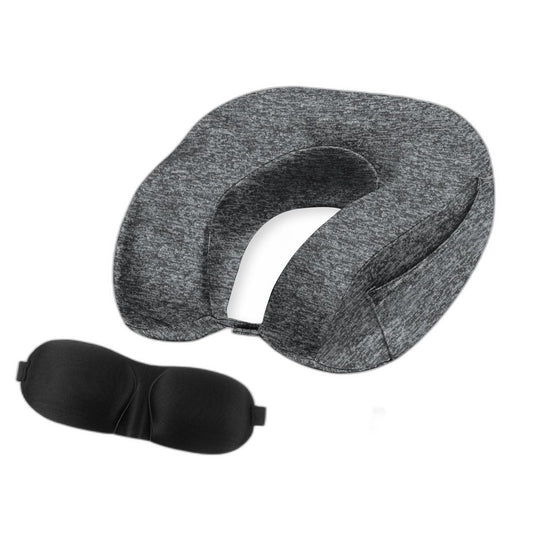 Cool Touch Memory Foam Travel Neck Pillow Set
