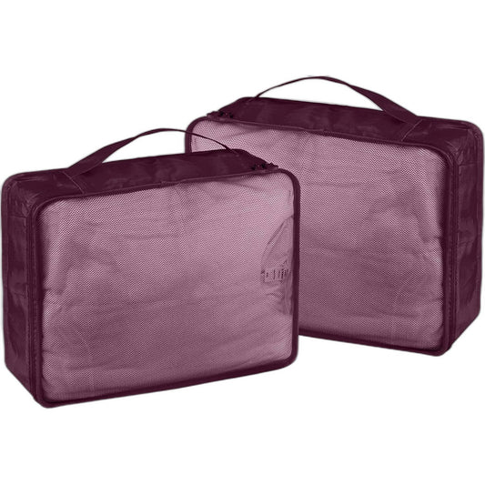 Travel Packing Cubes & Luggage Organizer Set, Large Capacity, Burgundy
